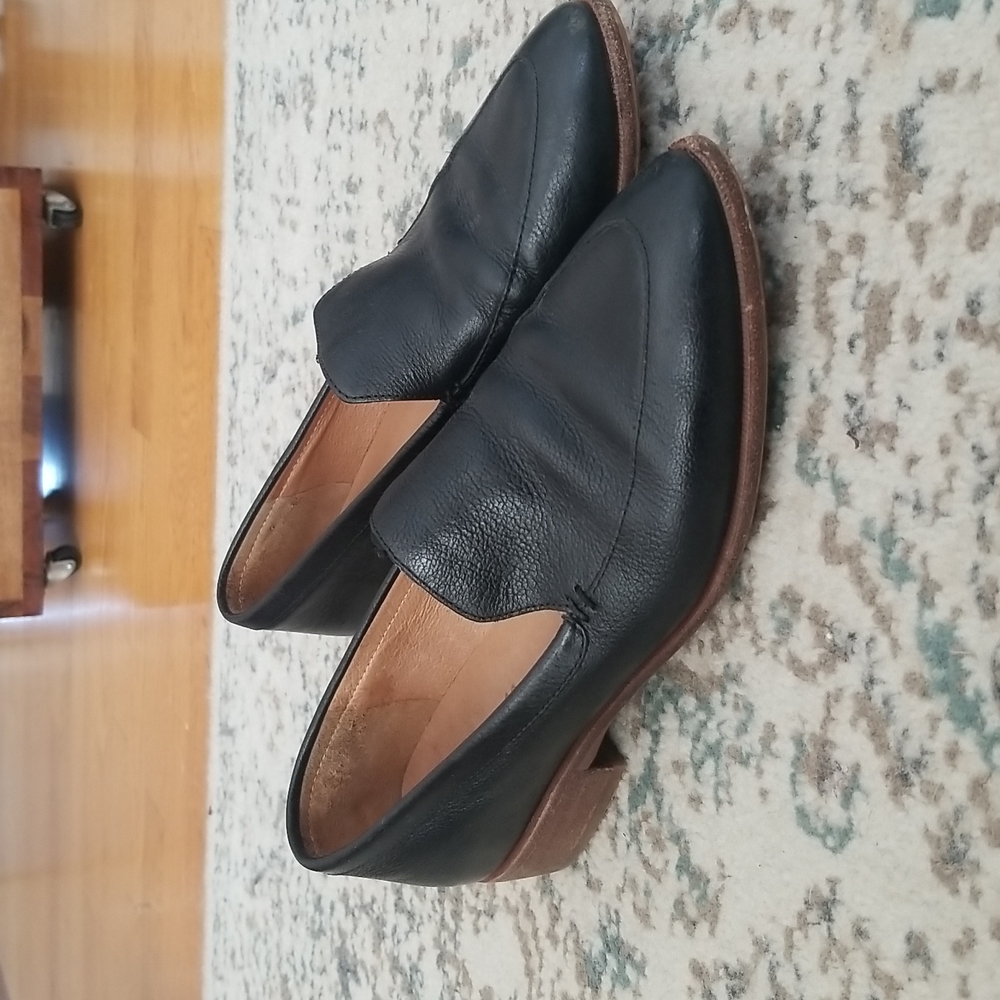 Madewell Black Leather Loafers